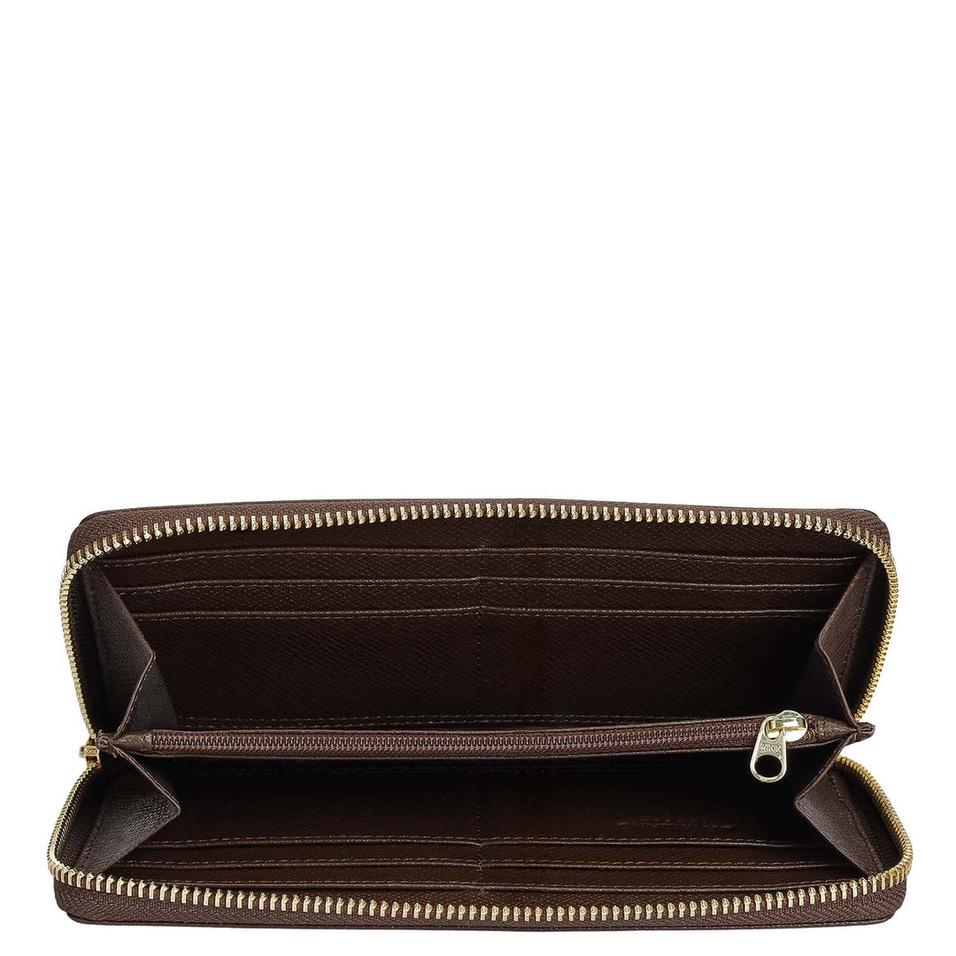 Franzy Leather Ladies Wallet - Walnut