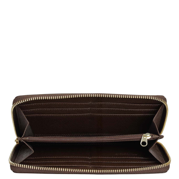 Franzy Leather Ladies Wallet - Walnut