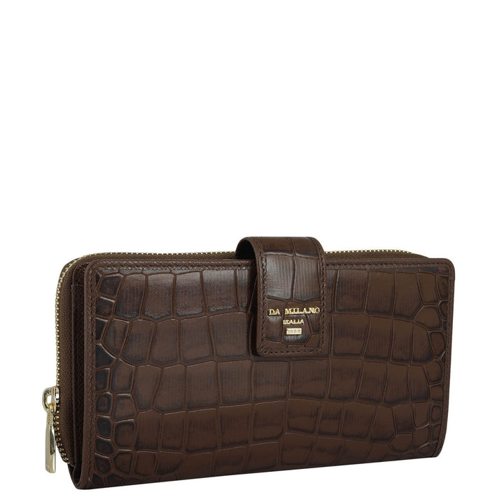 Croco Leather Ladies Wallet - Date