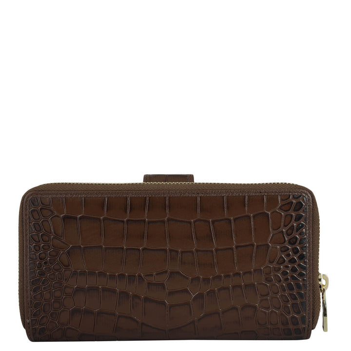 Croco Leather Ladies Wallet - Date