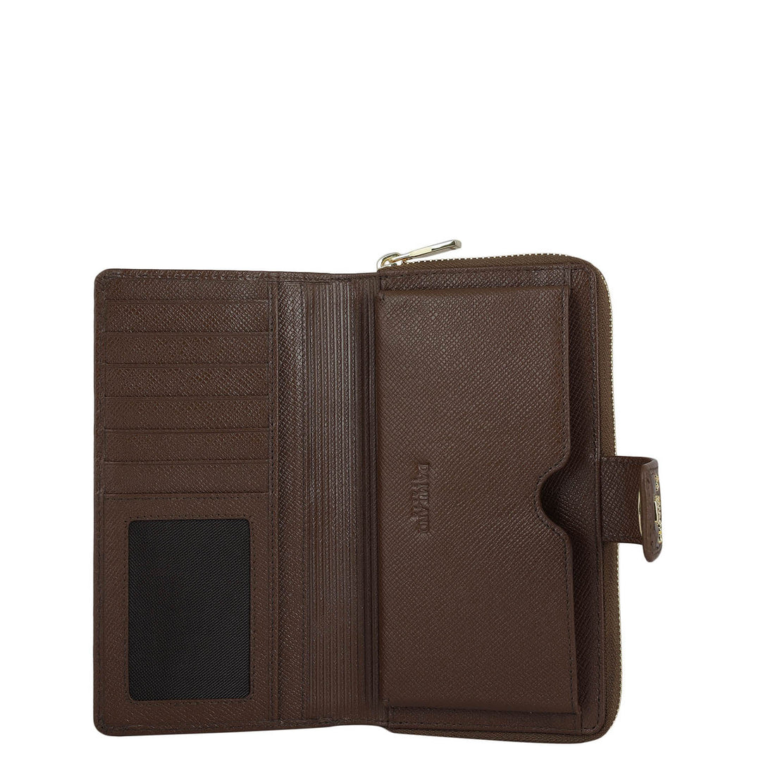 Croco Leather Ladies Wallet - Date