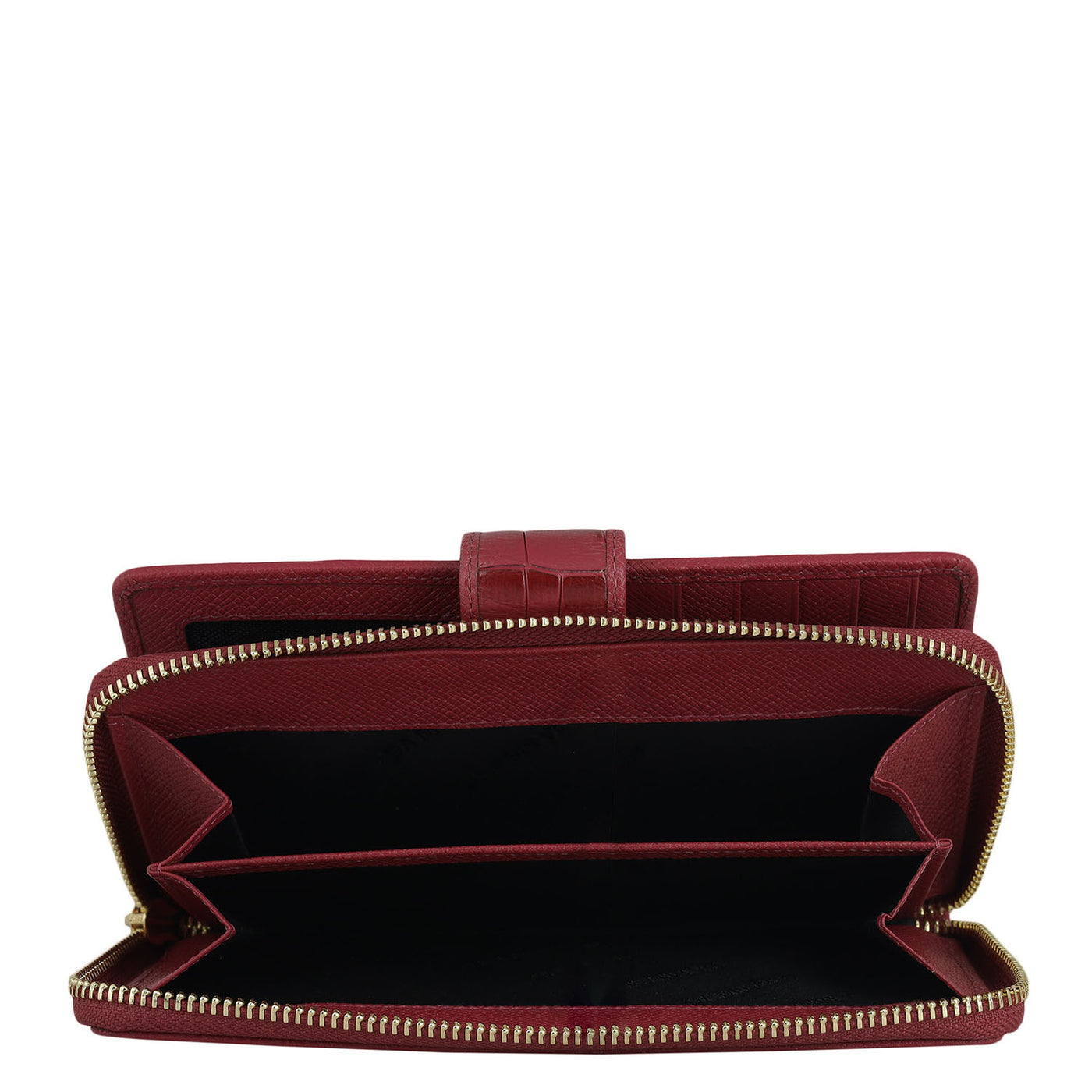 Croco Leather Ladies Wallet - Plumberry
