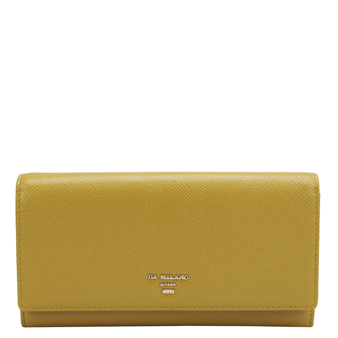 Franzy Leather Ladies Wallet - Mustard