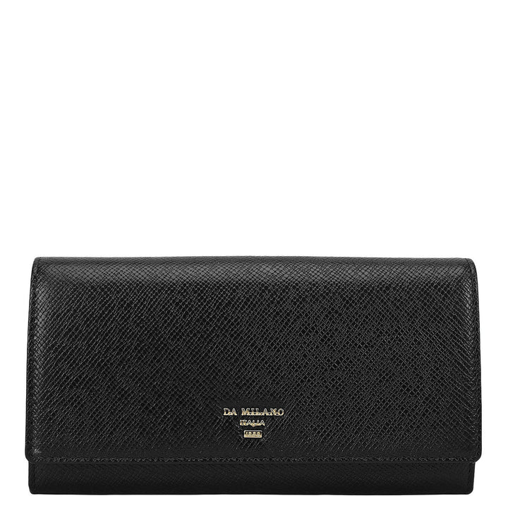 Franzy Leather Ladies Wallet - Black