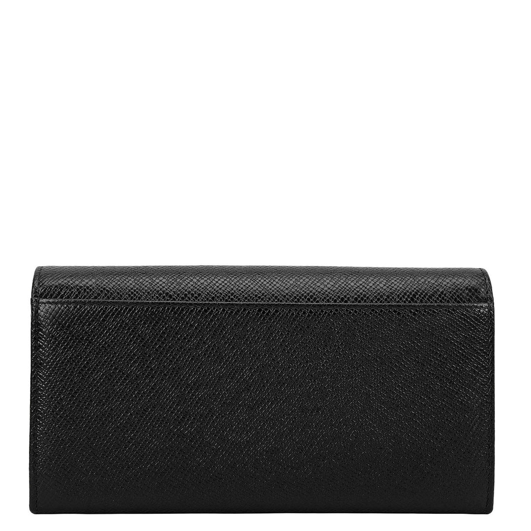 Franzy Leather Ladies Wallet - Black