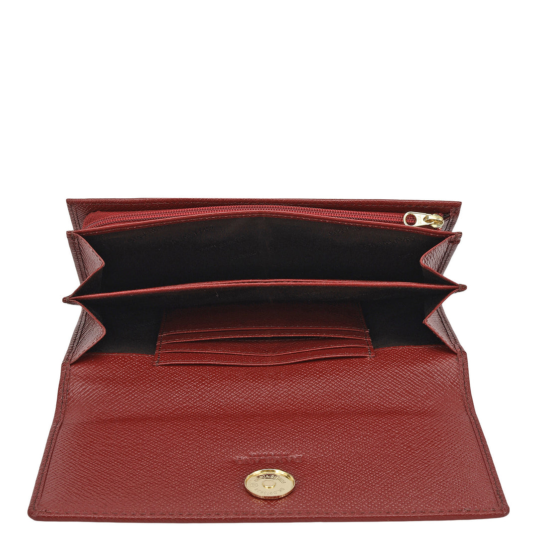 Franzy Leather Ladies Wallet - Cherry