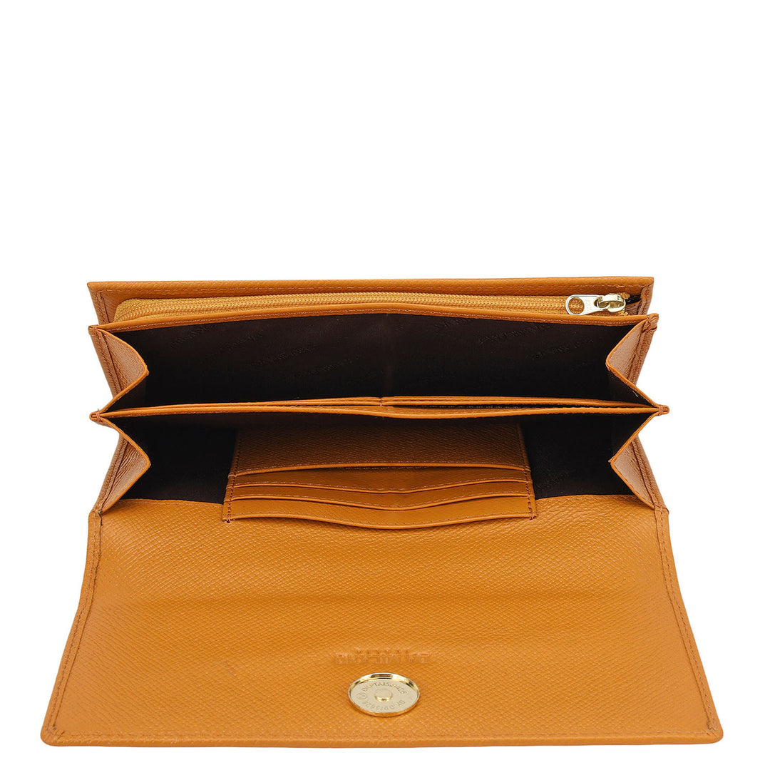Franzy Leather Ladies Wallet - Flame