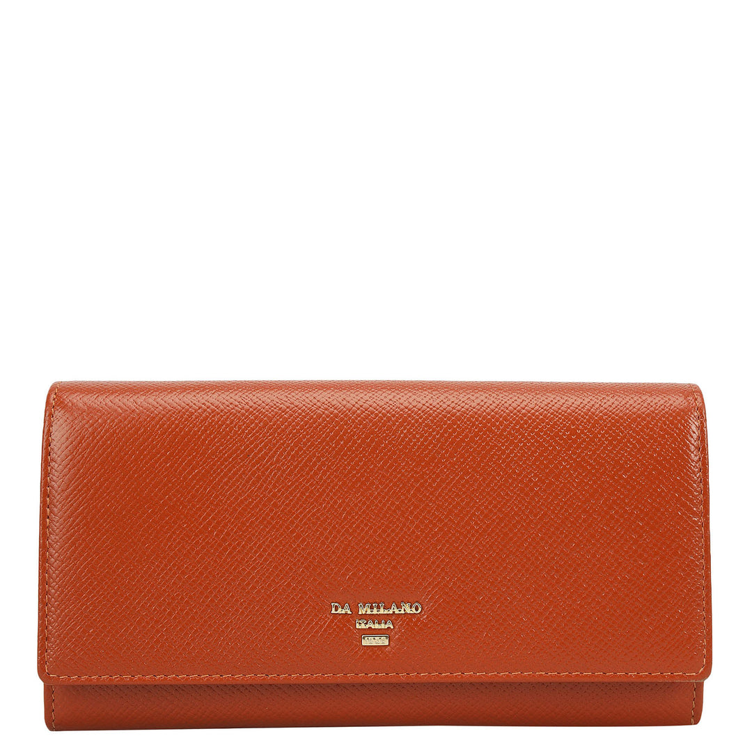 Franzy Leather Ladies Wallet - Rust