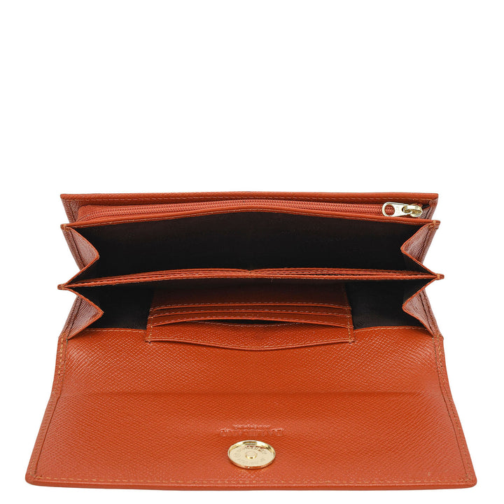 Franzy Leather Ladies Wallet - Rust
