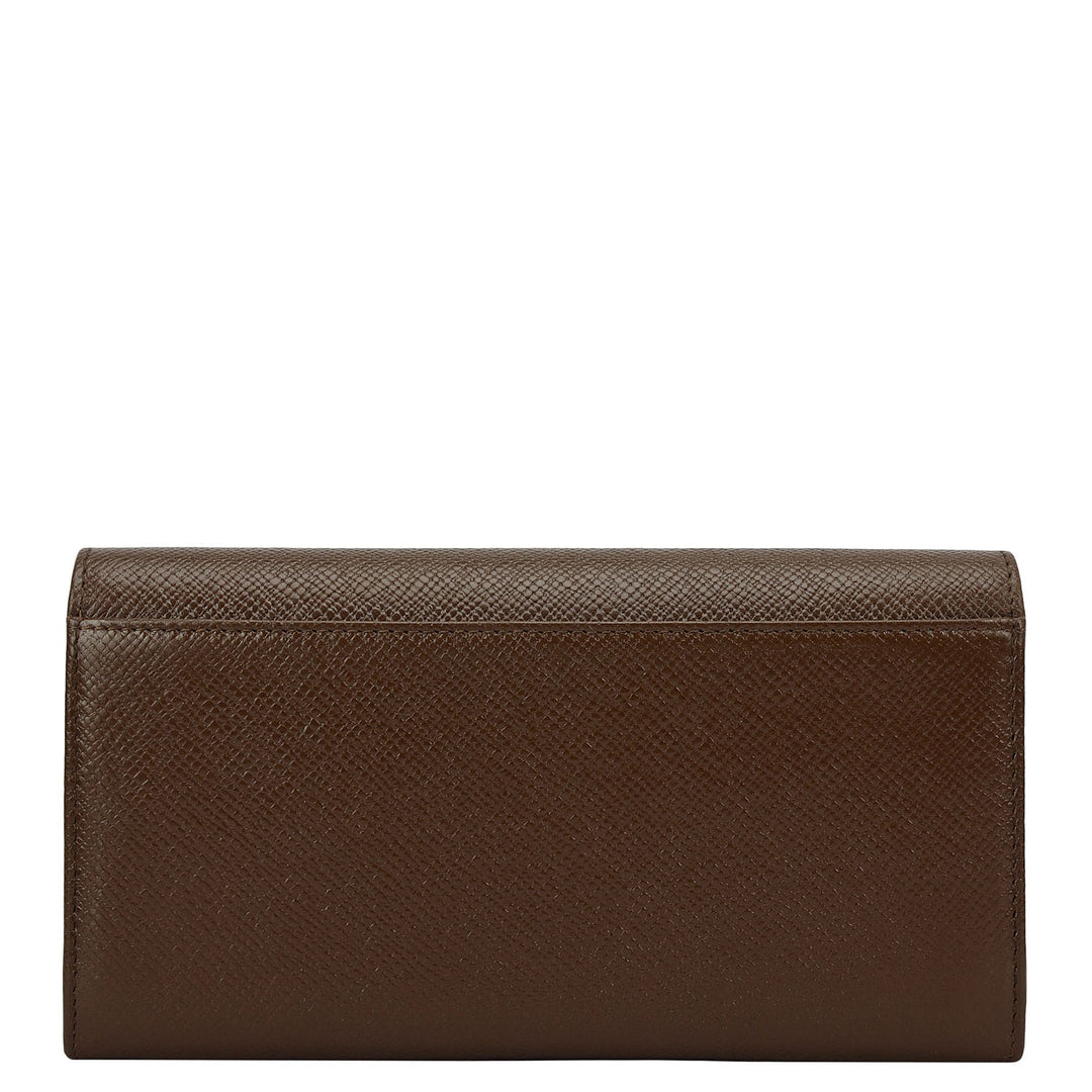 Franzy Leather Ladies Wallet - Walnut