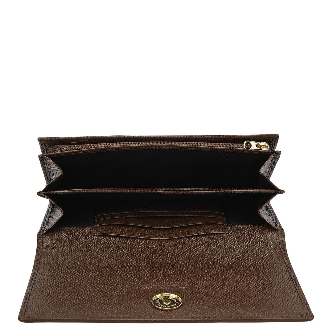 Franzy Leather Ladies Wallet - Walnut