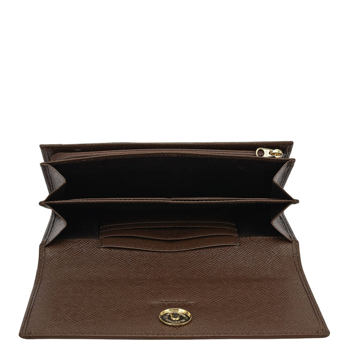 Franzy Leather Ladies Wallet - Walnut