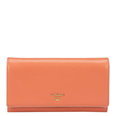 Franzy Leather Ladies Wallet - Salmon