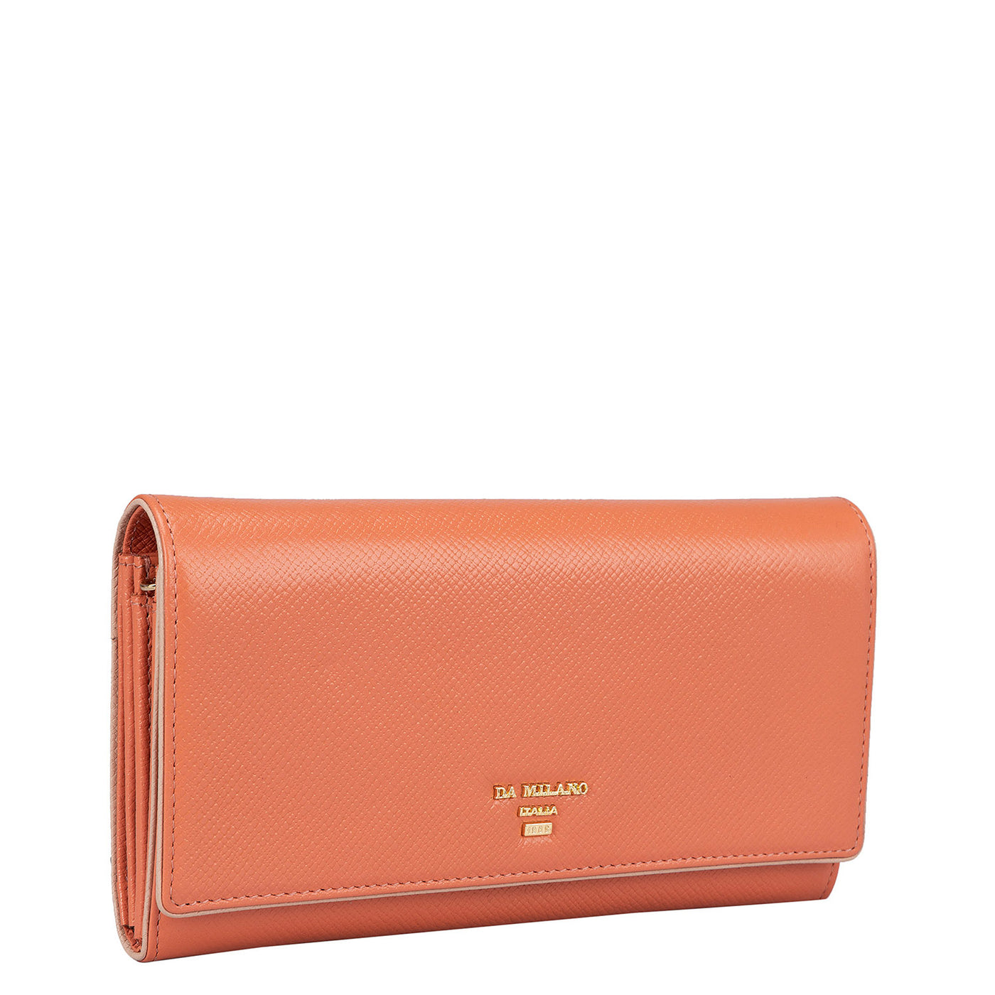 Franzy Leather Ladies Wallet - Salmon