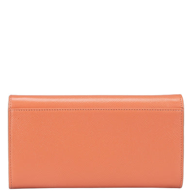 Franzy Leather Ladies Wallet - Salmon