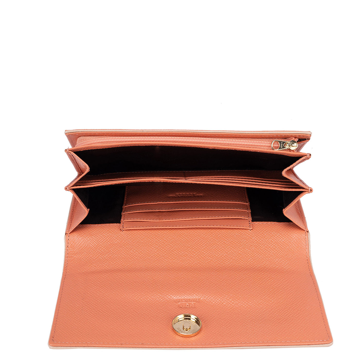 Franzy Leather Ladies Wallet - Salmon