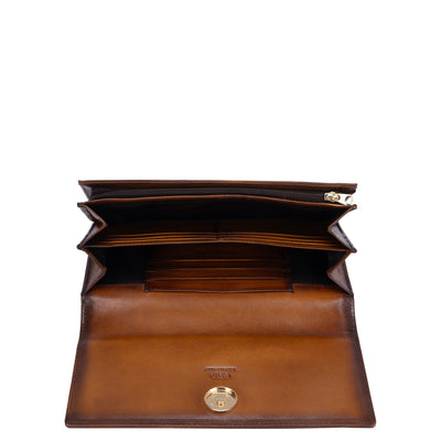 Signato Leather Ladies Wallet - Cognac