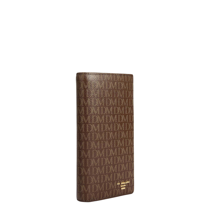 Monogram Leather Ladies Wallet - Walnut