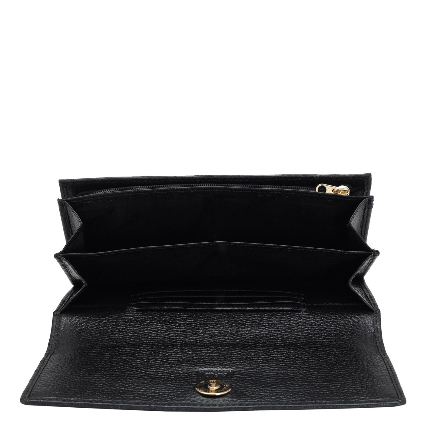 Ostrich Leather Ladies Wallet - Black