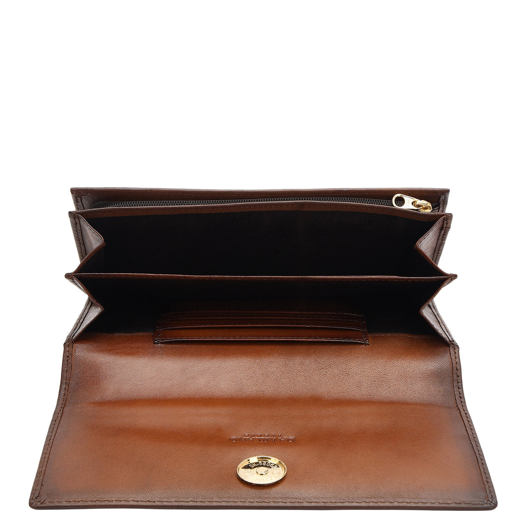 Classic Women Wallet - Cognac