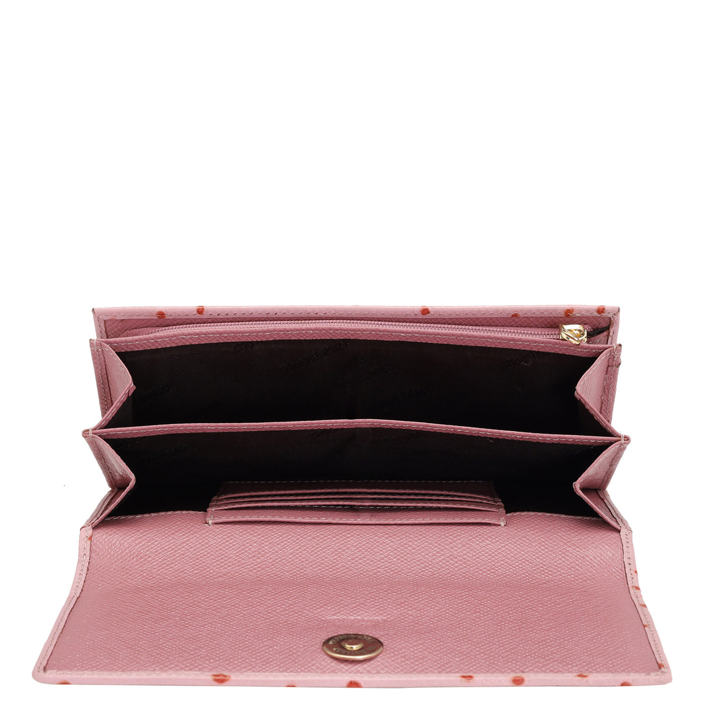 Ostrich Leather Ladies Wallet - Pink