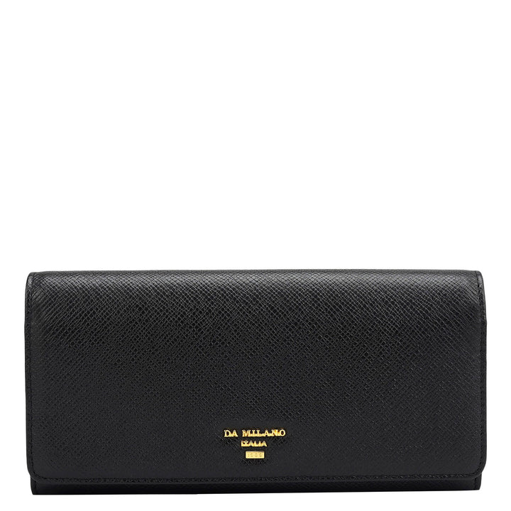 Franzy Leather Ladies Wallet - Black