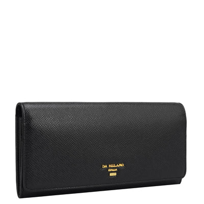Franzy Leather Ladies Wallet - Black