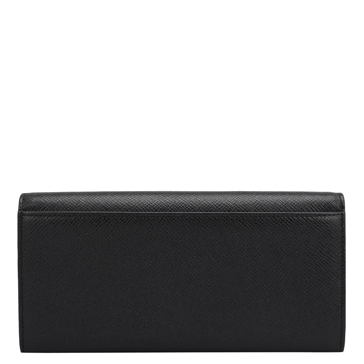 Franzy Leather Ladies Wallet - Black