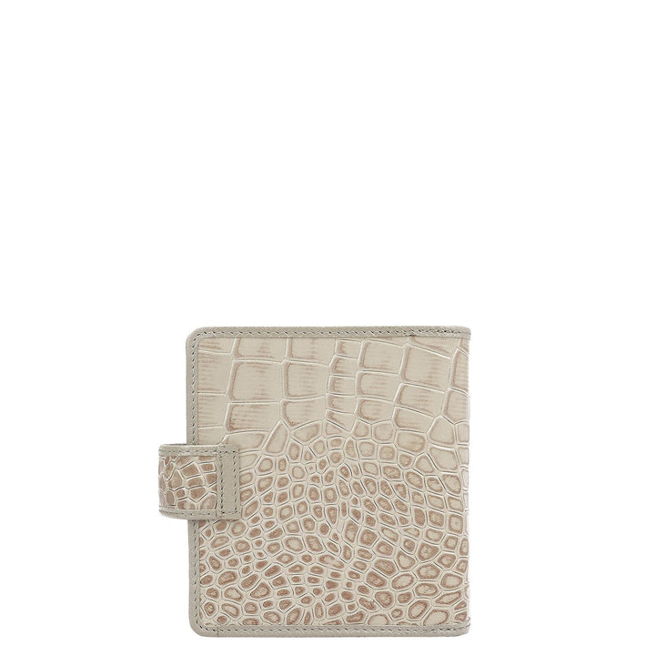 Croco Leather Ladies Wallet - Frost