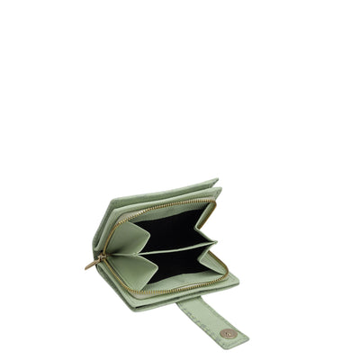 Monogram Leather Ladies Wallet - Mint