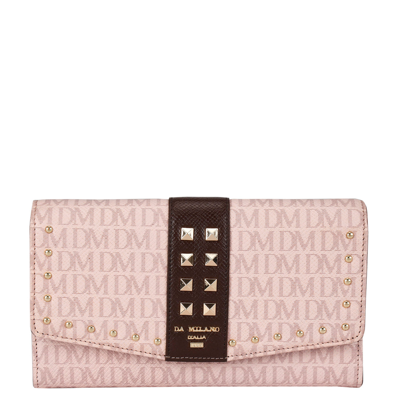 Monogram Leather Ladies Wallet - Blush