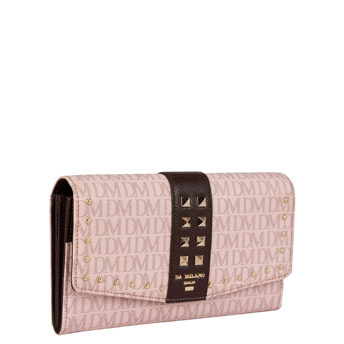 Monogram Leather Ladies Wallet - Blush