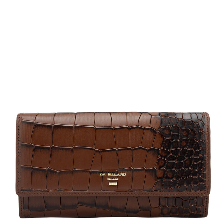 Croco Leather Ladies Wallet - Date
