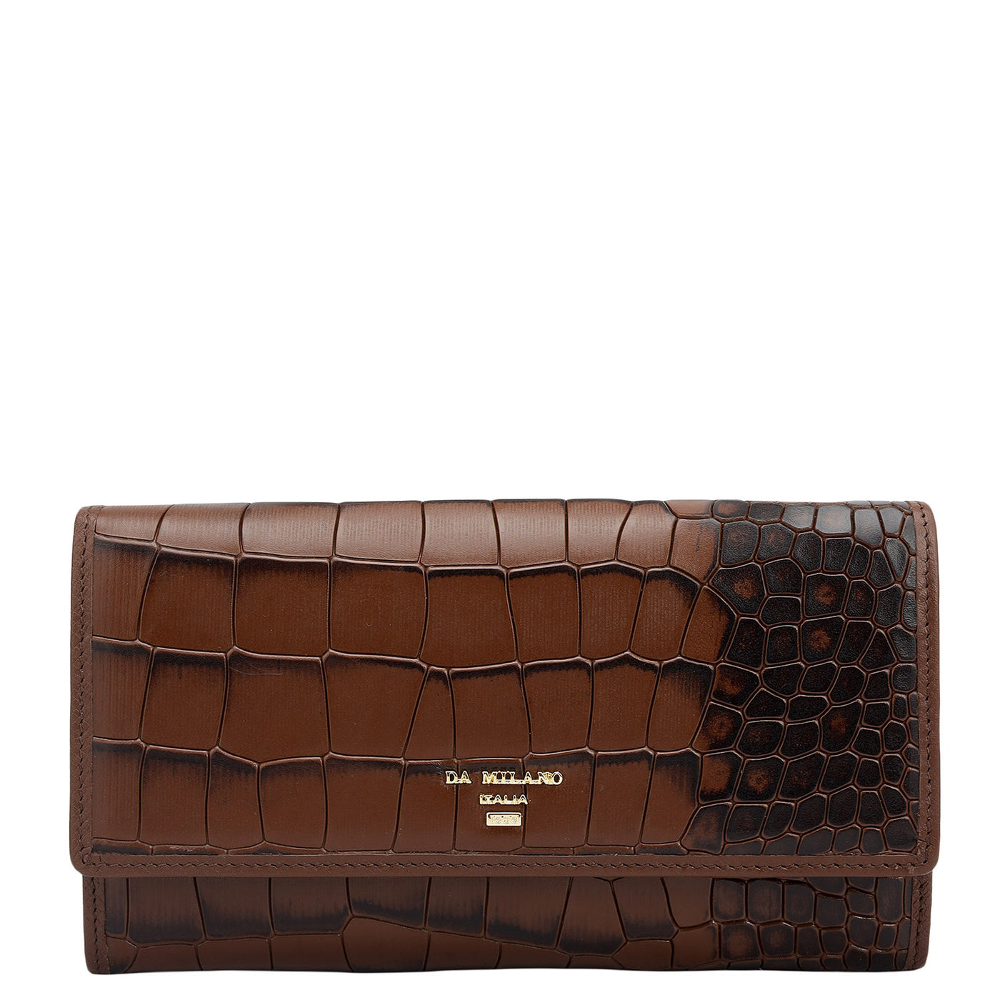 Croco Leather Ladies Wallet - Date