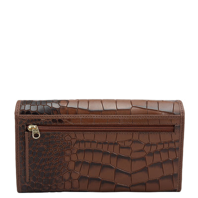 Croco Leather Ladies Wallet - Date