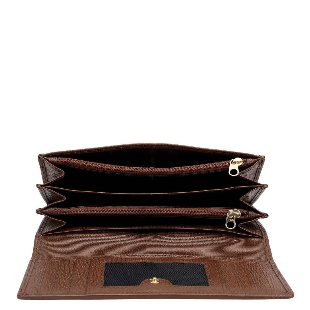 Croco Leather Ladies Wallet - Date