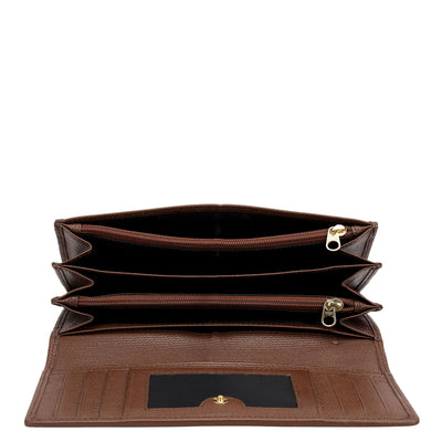 Croco Leather Ladies Wallet - Date