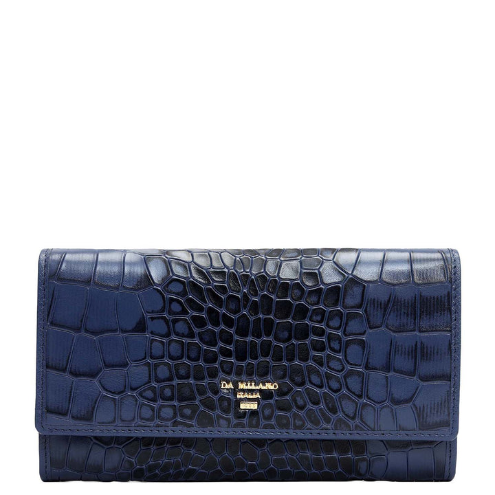 Croco Leather Ladies Wallet - Stardust