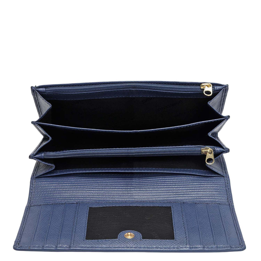 Croco Leather Ladies Wallet - Stardust