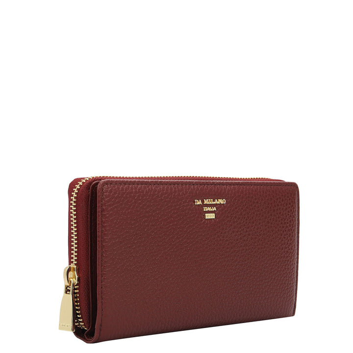 Classic Zip Around Wallet - Cherry