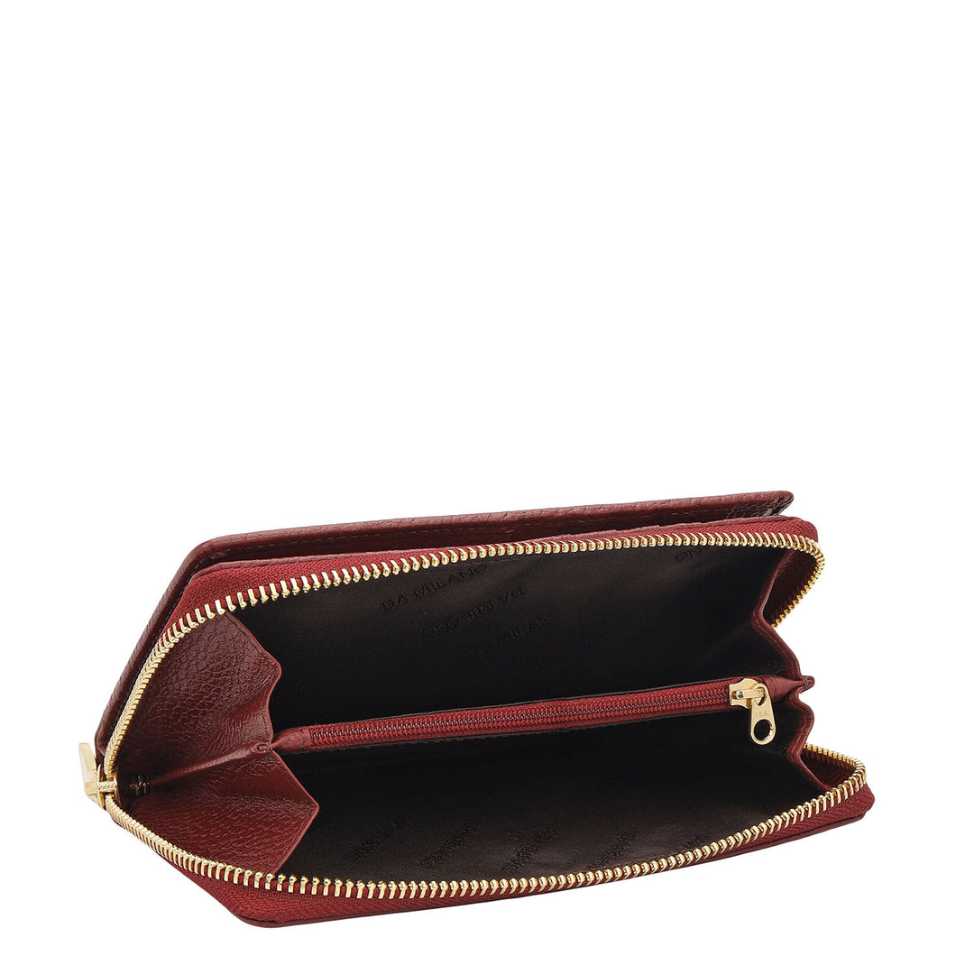 Classic Zip Around Wallet - Cherry
