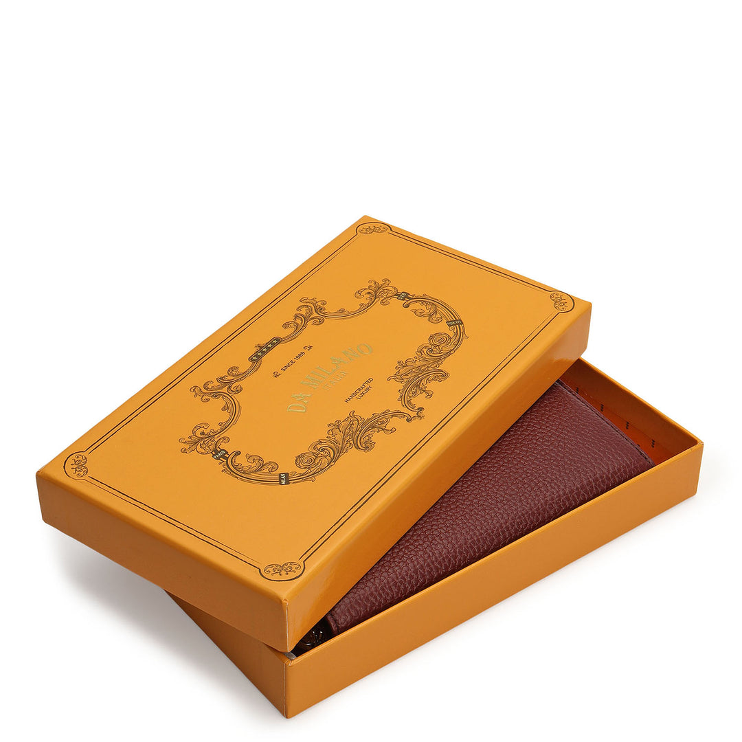 Classic Zip Around Wallet - Cherry