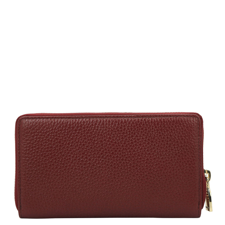 Classic Zip Around Wallet - Cherry