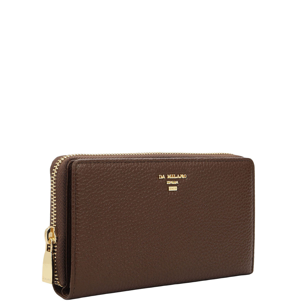 Classic Zip Around Wallet - Mocha