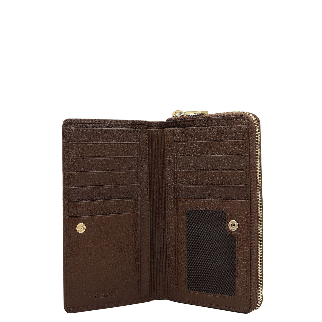 Classic Zip Around Wallet - Mocha