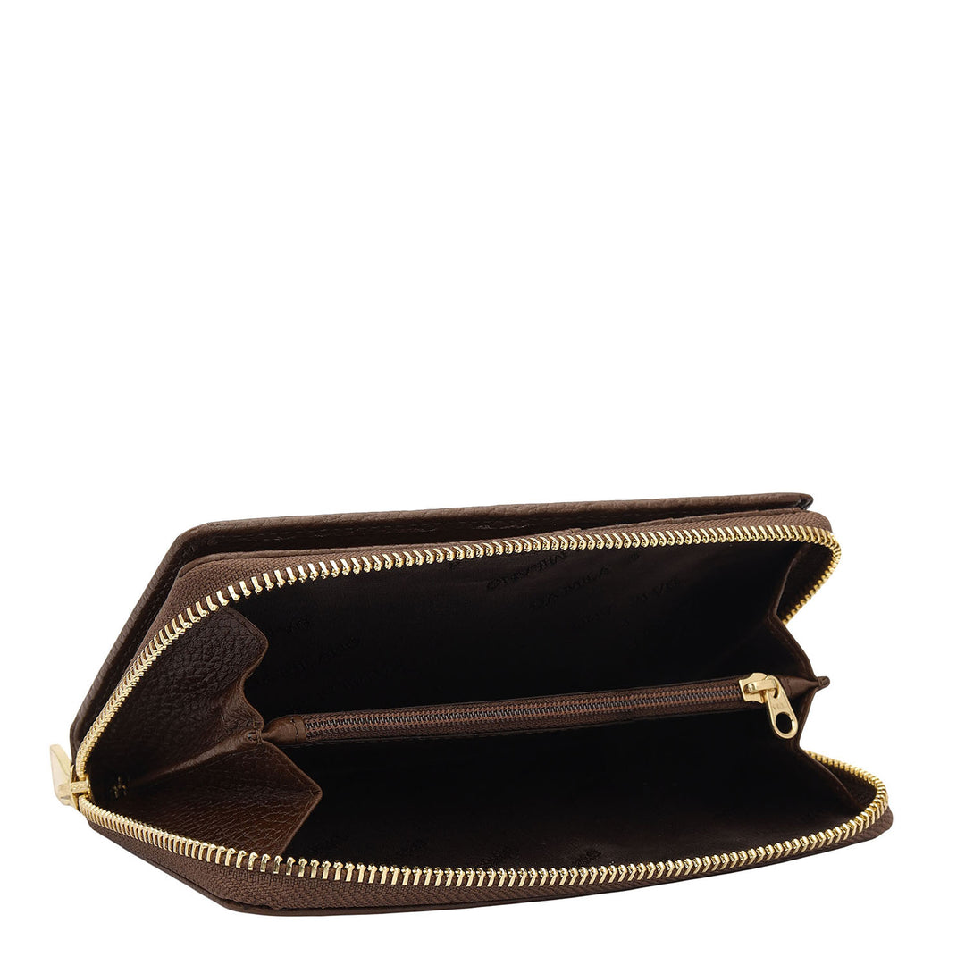 Classic Zip Around Wallet - Mocha