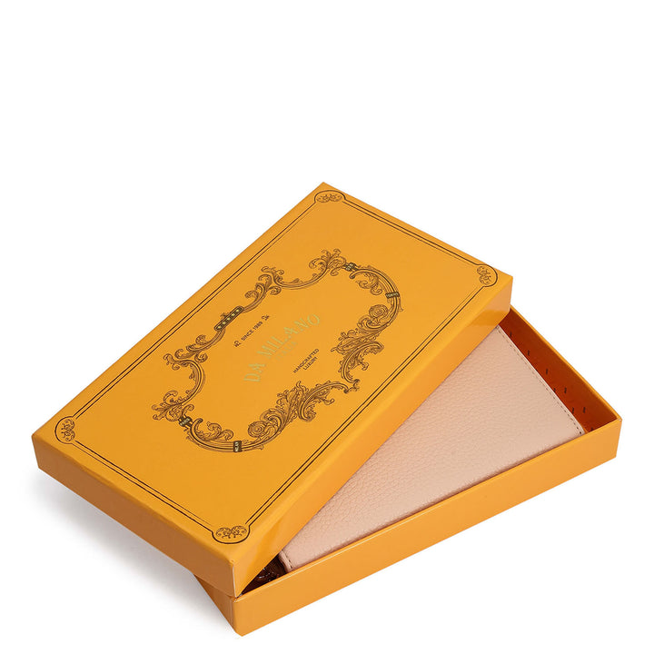 Wax Leather Ladies Wallet - Baby Pink