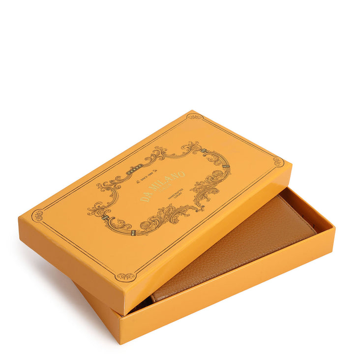 Wax Leather Ladies Wallet - Caramel