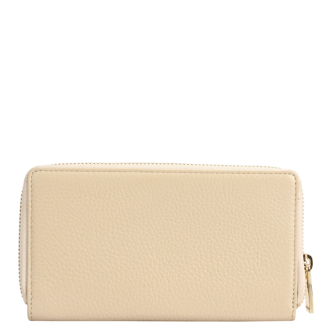 Wax Leather Ladies Wallet - Dove