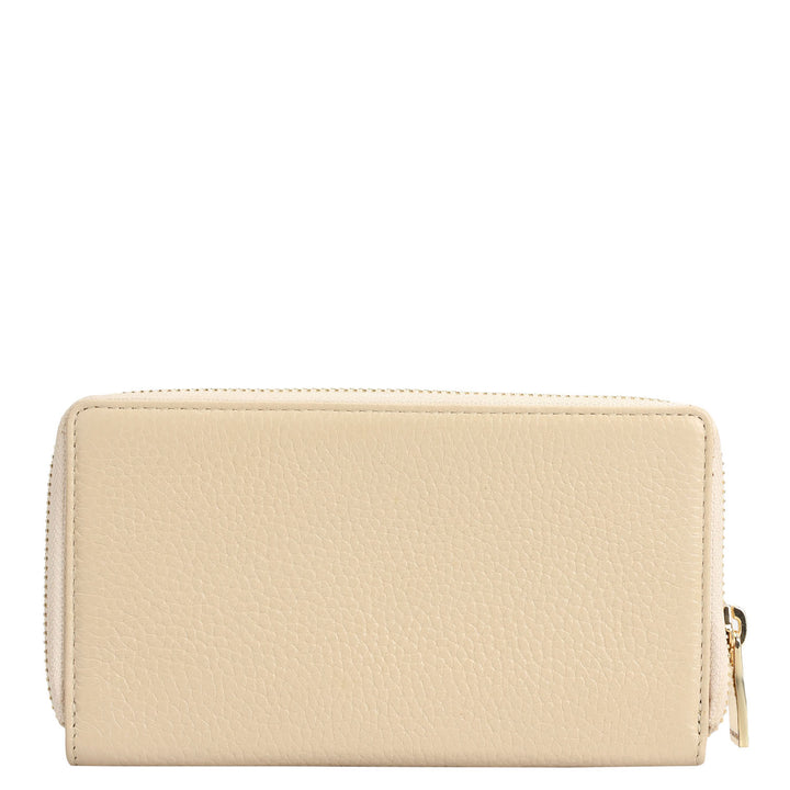 Wax Leather Ladies Wallet - Dove